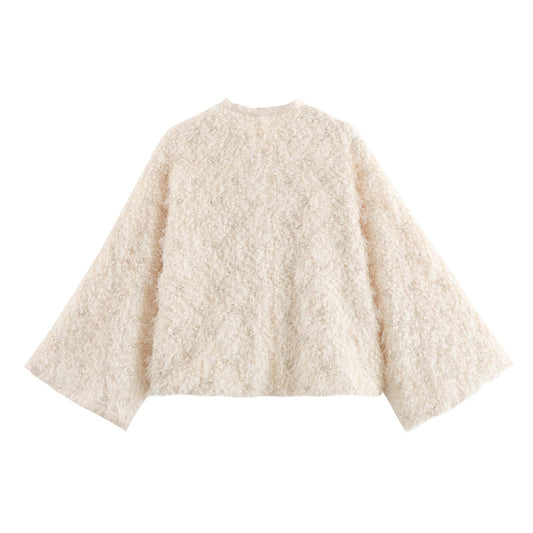 New European And American Style Women's Temperament Crew Neck Coat