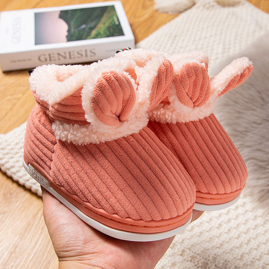 Children's Bag Heel Plus Plush Thick Warm Cotton Shoes