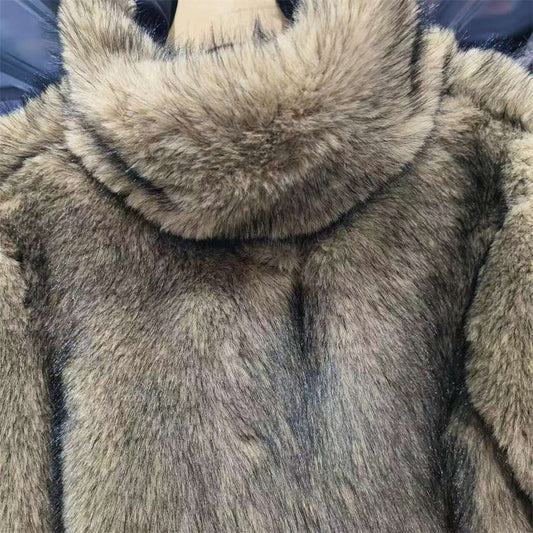 Women's Artificial Fur Fashion Personality Coat