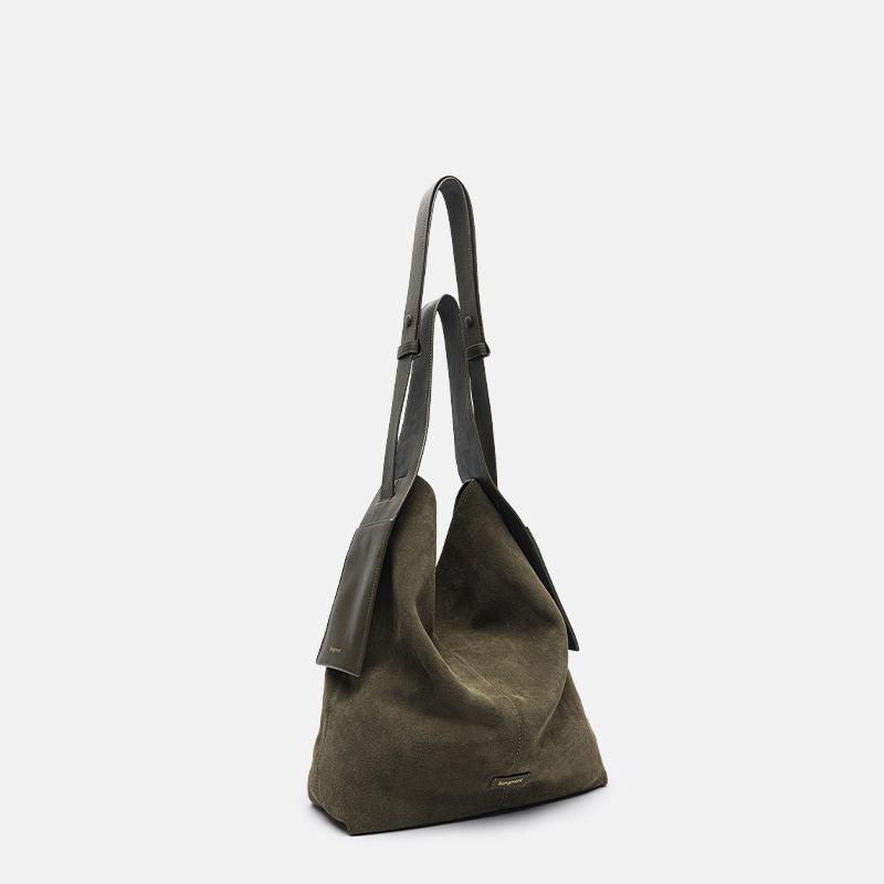Lazy Commuter Shoulder Messenger Maillard Wear Suede Ear-hanging Tote Bag