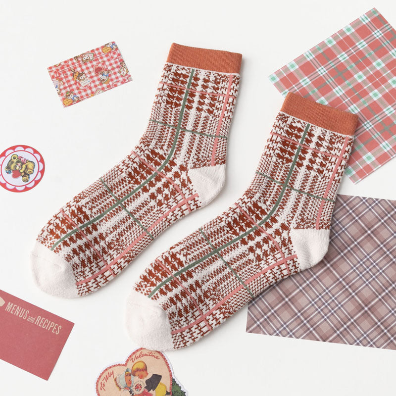 Female Female Middle Tube Cartoon Extra Thick Warm-keeping Socks
