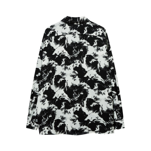 Loose Casual High Street Fashionable Lapel High-grade Shirt