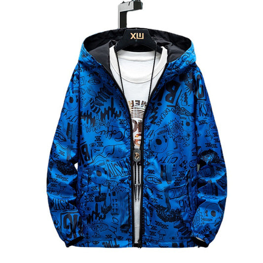 Men's Fashion Casual Loose Reversible Jacket