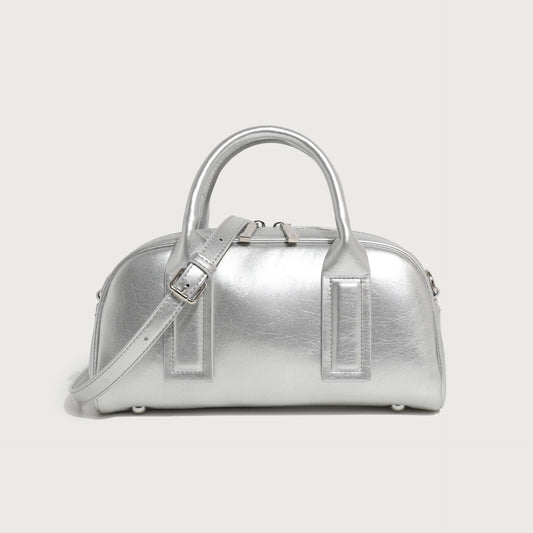 Womens Soft Leather Simple Tote Crossbody Bag With Large Capacity