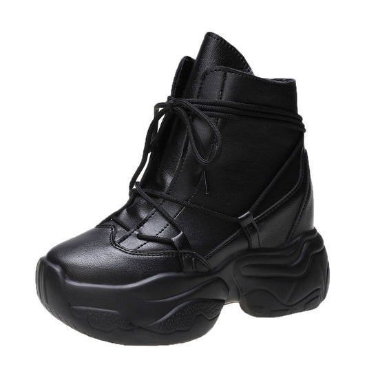 Women's Spring Spring Thick-soled Inner Increase All-match Show Feet Short Boots