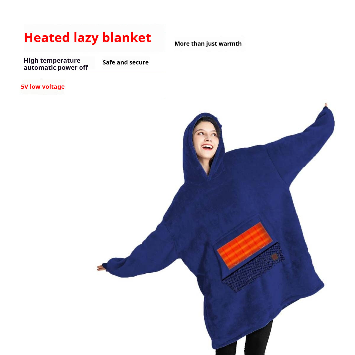Thickened Plus Size USB Electric Heating Lazy Sweater