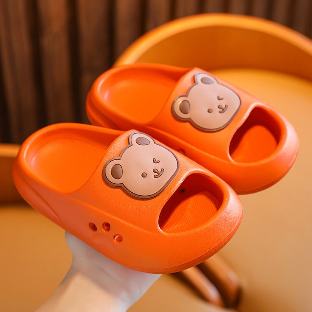 Bear Home Boys And Baby Girls Cartoon Soft Bottom Sandals And Slippers