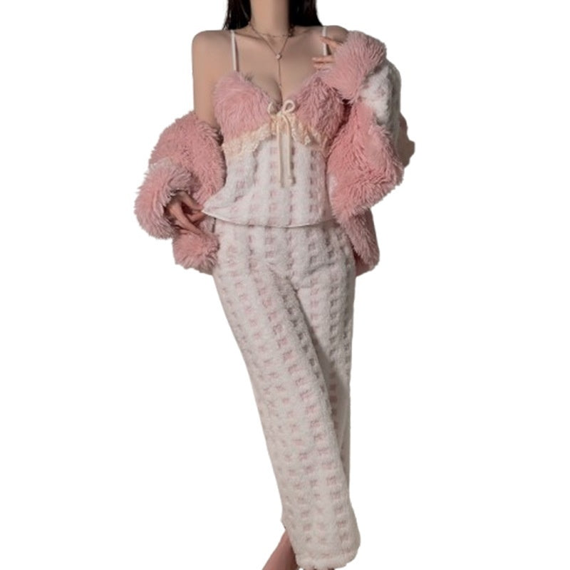 Coral Fleece Cozy Home Set For Girls