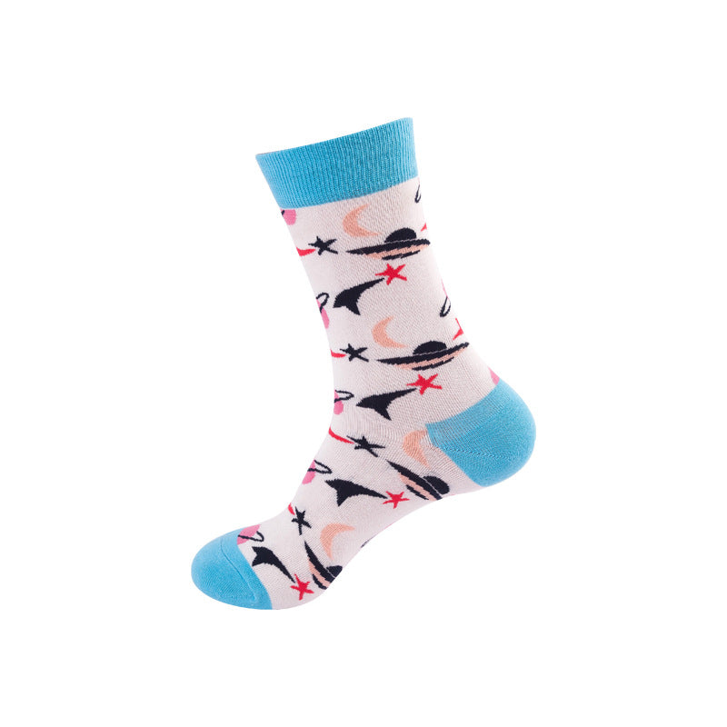 Harajuku Style Sports Mid-calf Length Trendy Male And Female Socks