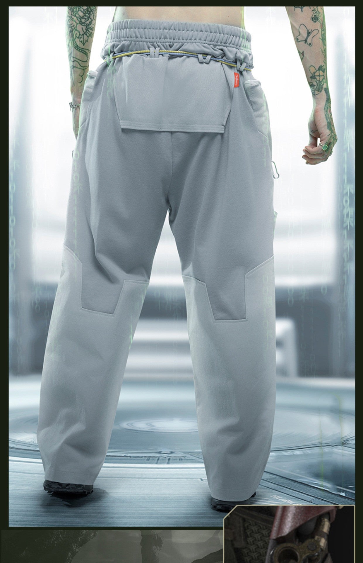 Punk Street Casual Loose Spliced Deconstructed Pants
