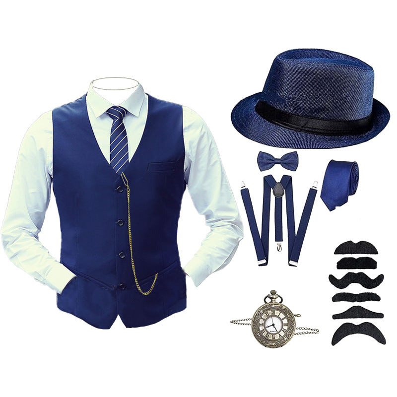 Herredragt Hip Hop Forlovelsesfest Cocktail Ærmeløs Slim Fit