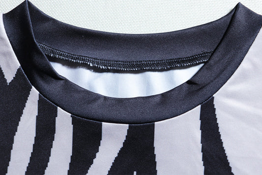 Zebra Fashion Print Umbilical Top