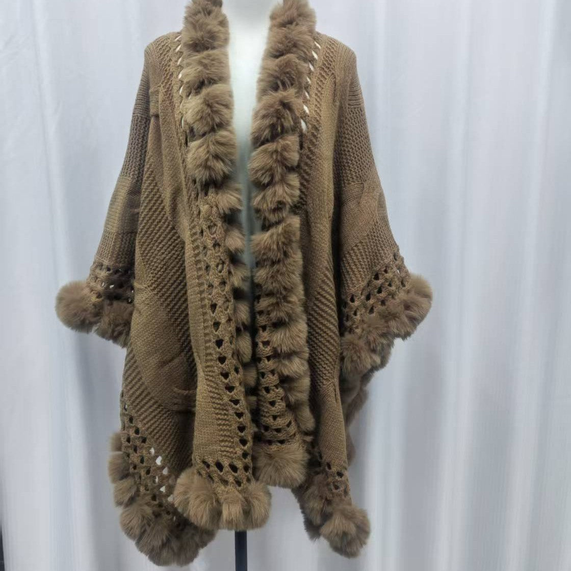 Fleece-lined Shawl Thickened Lazy Plush