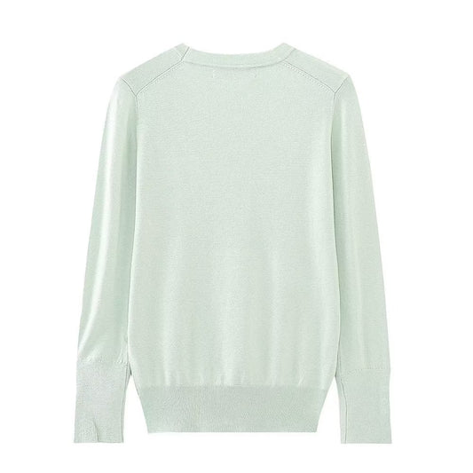 Women's Round Neck Slim Bottoming Basic Sweater