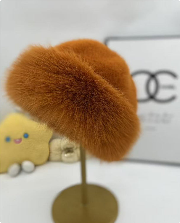 Plush Cold-proof Mink Fur Bucket Hat Warm