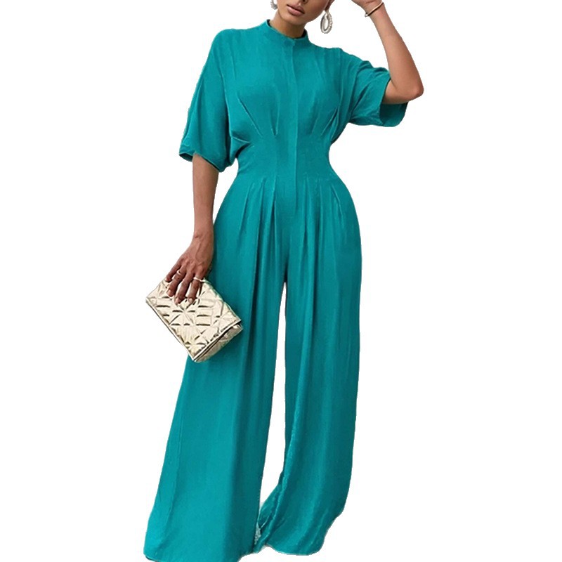 Womens Stylish Casual Loose-fitting Wide-leg Jumpsuit