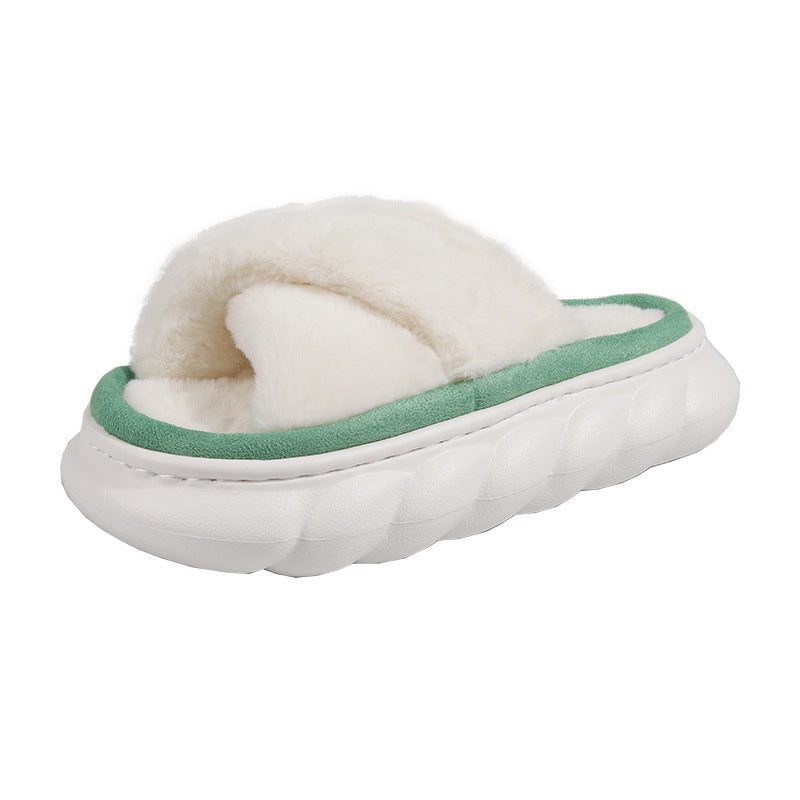 Heavy-soled Feces-feeling Home Light Fur Slippers