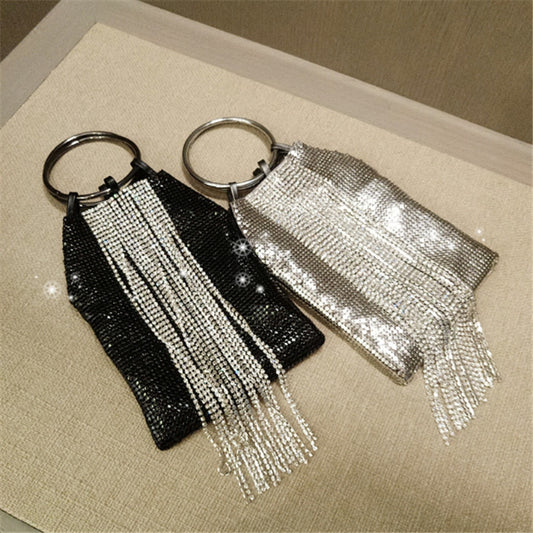 Mode europæiske og amerikanske kvinders diamant-clutch-taske til fest