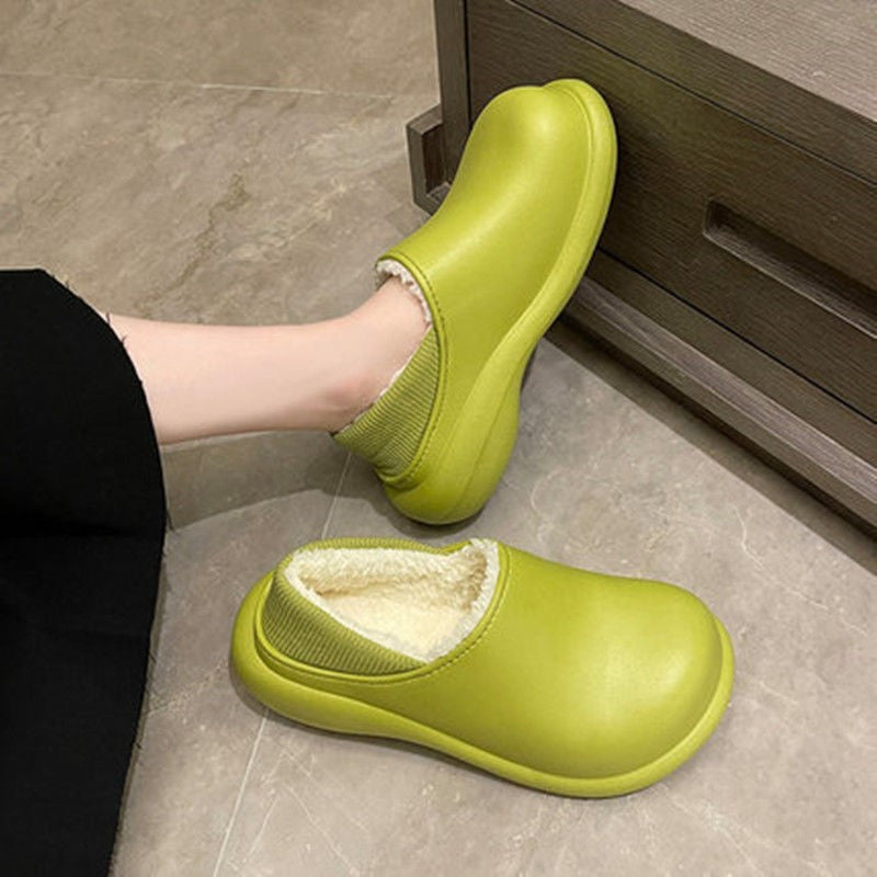 Heel Non-slip Home Thick Bottom Waterproof Indoor Warm Cotton Shoes