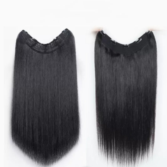 Women's Long Straight Hair Hairpiece Without Mark