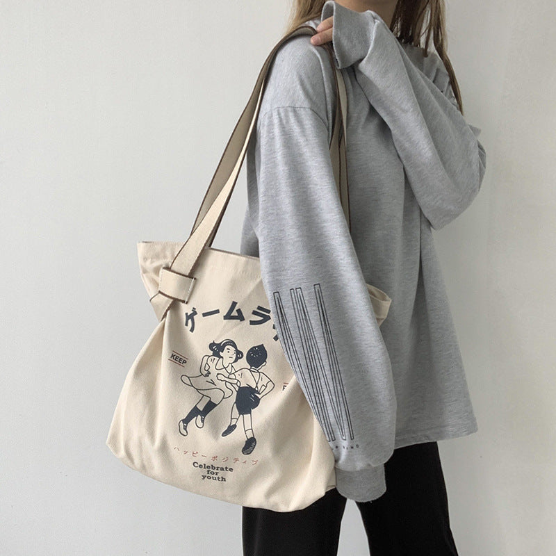 Women's Large-capacity Canvas One Shoulder Retro Yoga Travel Bag