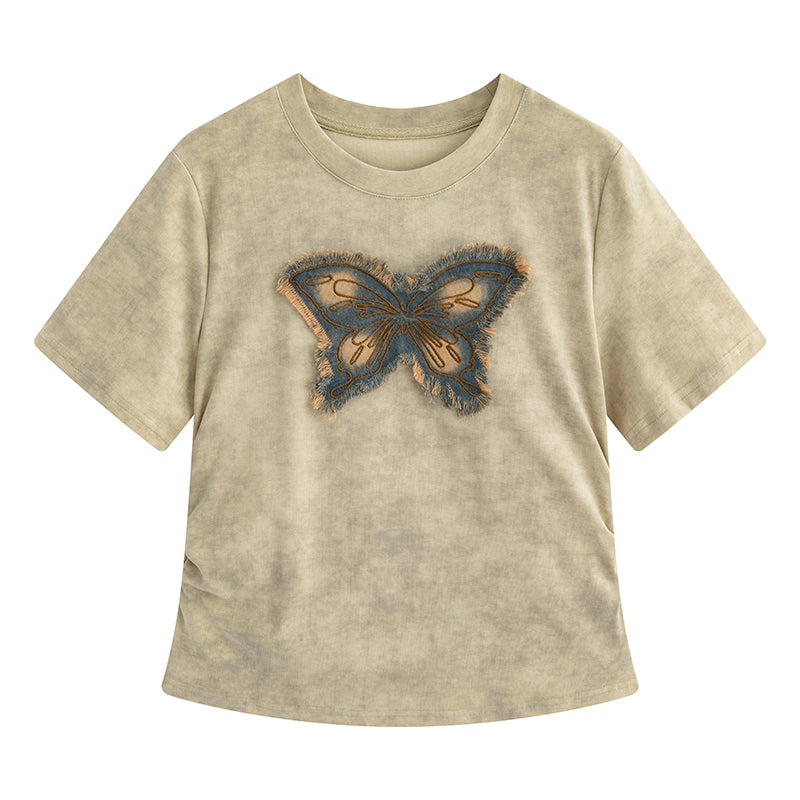 Sweet Cool Hot Girl Butterfly Plus Size Short-sleeved T-shirt Summer