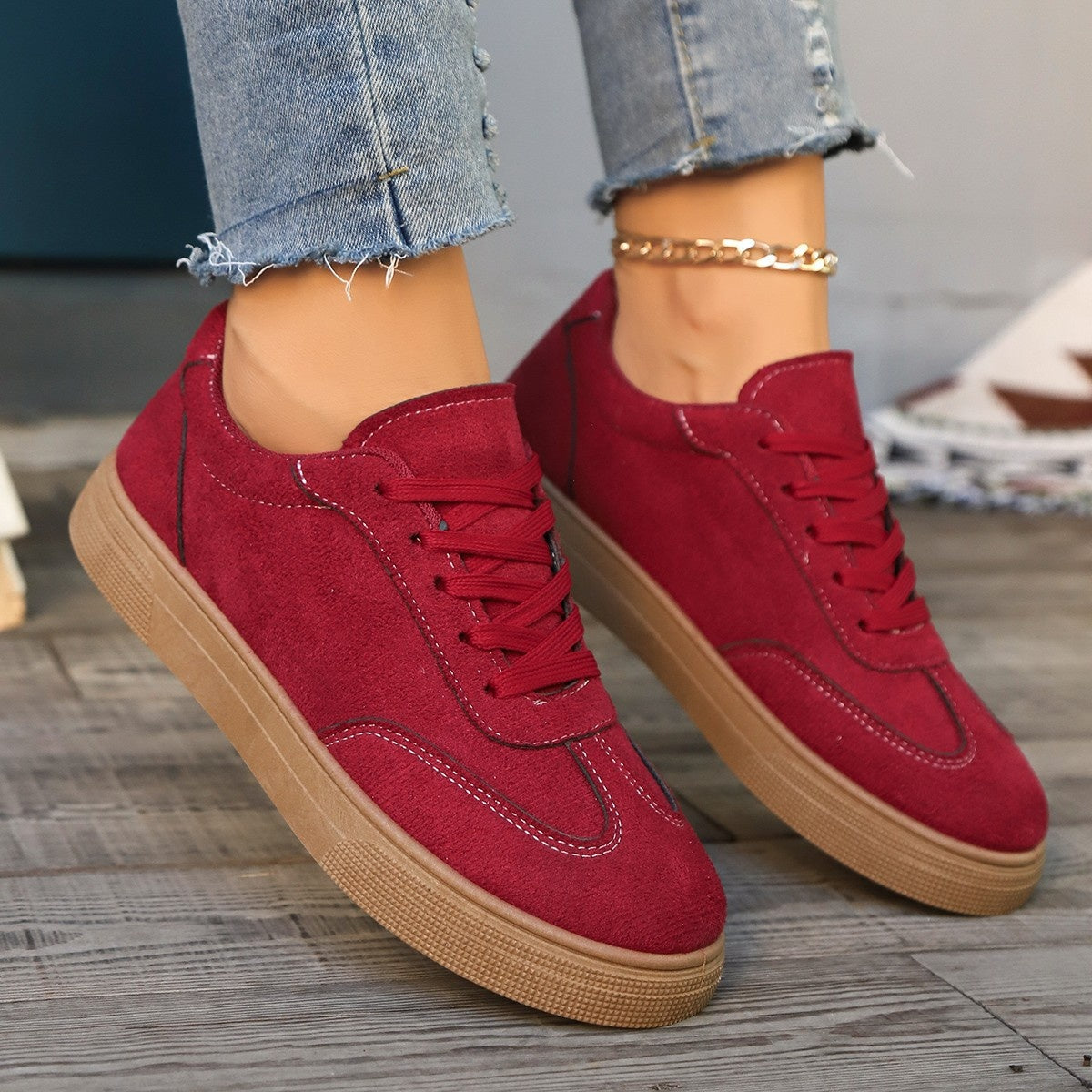 Round Toe Elegant Student Casual Lace Up Shoes