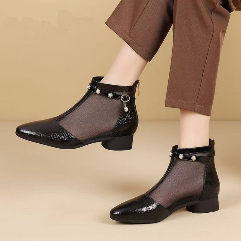 Single Boots Soft Bottom Not Tired Feet Mesh Boots For Women