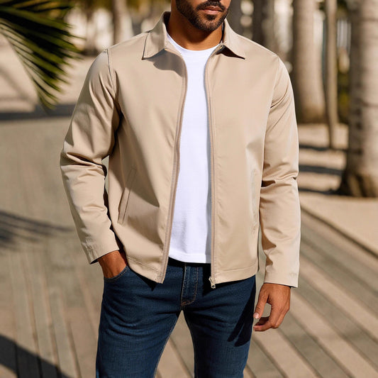 Men's Coat Zipper Raglan Sleeve Cardigan Jacket