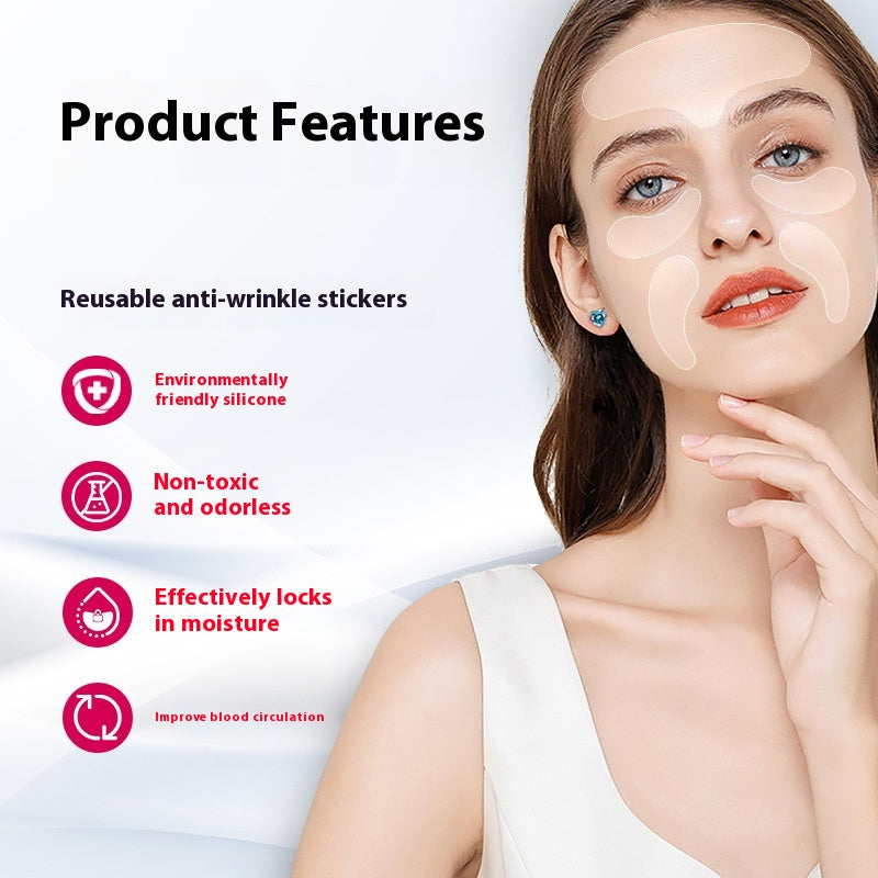 Silicone Anti-wrinkle Stickers Face Pasters 5-piece Set