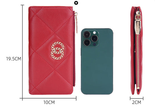 New Wallet Women's Long Zipper Coin Purse Multi Card Slots Wallet Women's Korean Clutch