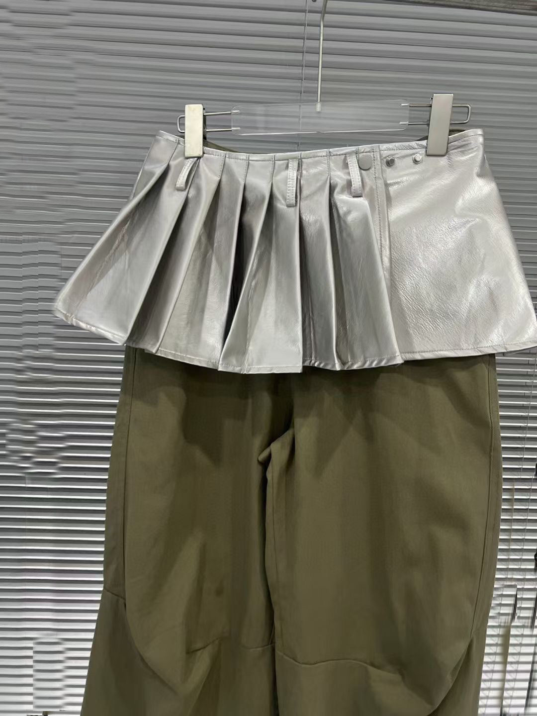 Amerikansk High Street Hot Girl Workwear Paraplybukser Løse Vide Ben