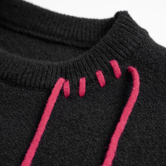 American Towel Embroidered Letter Crew Neck Sweater