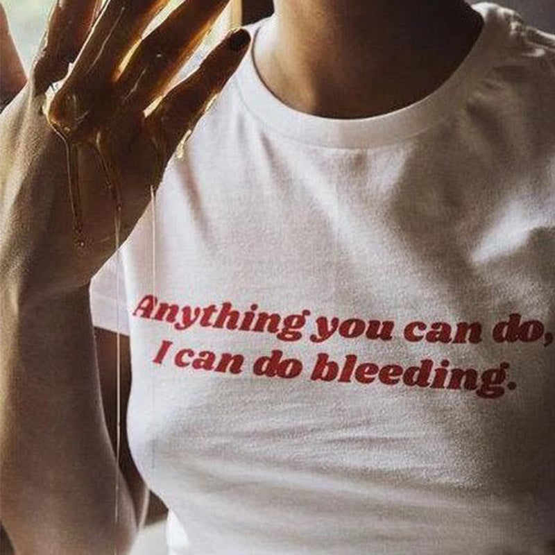 Summer New Round Neck Pullover Short Sleeve Letter Printed Women's Top T-shirt