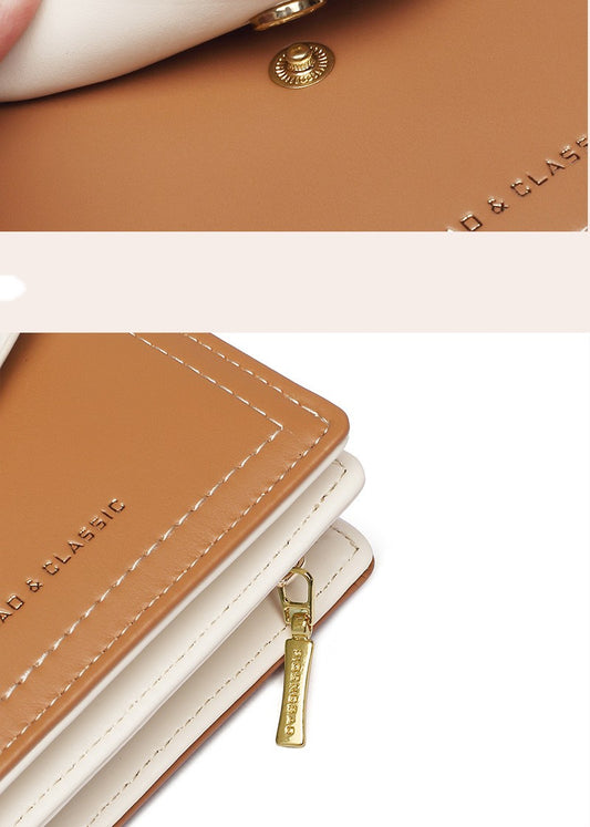 Urban Minimalist Women's Short Leather Wallet