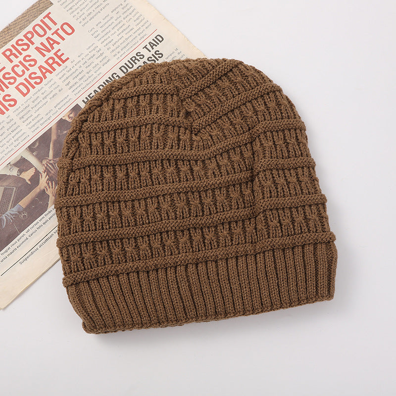 Jacquard Striped Men's Knitted Warm Wool Hat