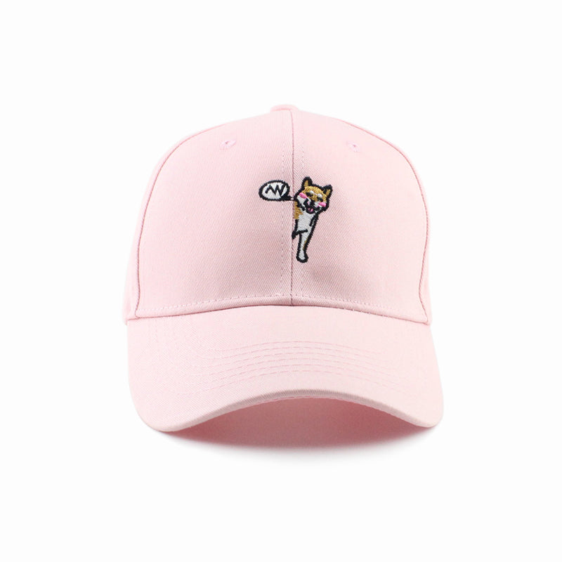 Smiling Chaigou Embroidery Curved Border Cute Student Hat