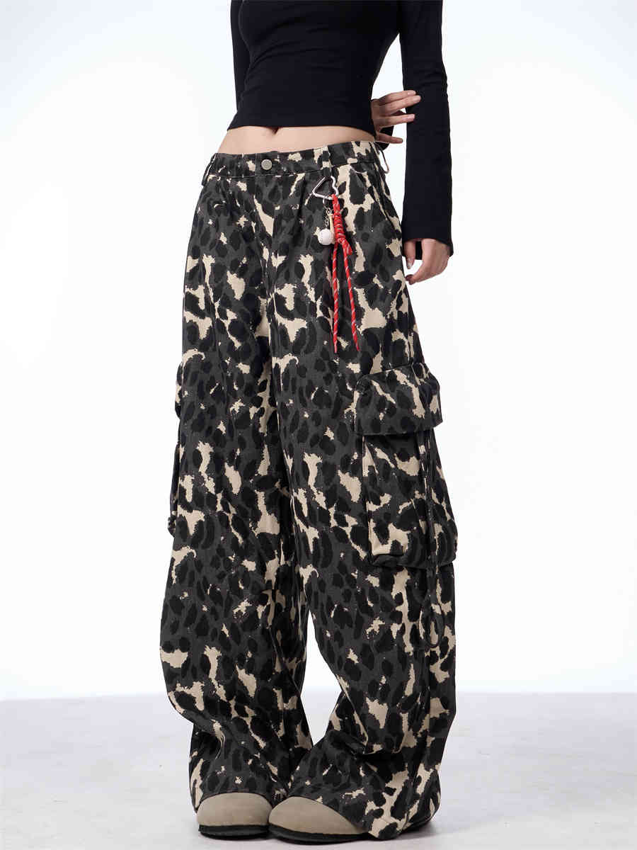 Women's Colorful Leopard Print Casual Pants
