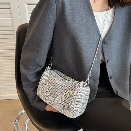Fuld Diamant Mode En Skulder Crossbody Taske