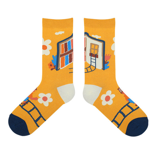 I Love Learning Series Of Personalized Mid-tube Women's Socks