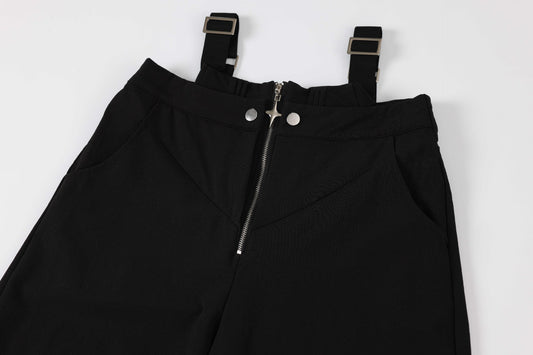 Hot Girl Zipper Design Casual Trousers