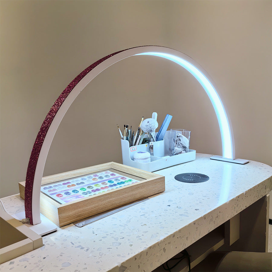 Half Moon Hot Lamp Desktop Arc Nail Table Lamp
