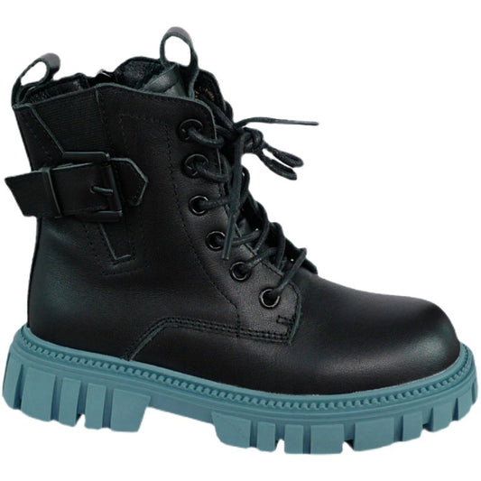 First Layer Cowhide British Style Children Boys And Girls Martin Single Boots