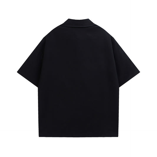 T-shirt med korte ærmer og bogstaver i europæisk hiphop-stil til mænd og kvinder