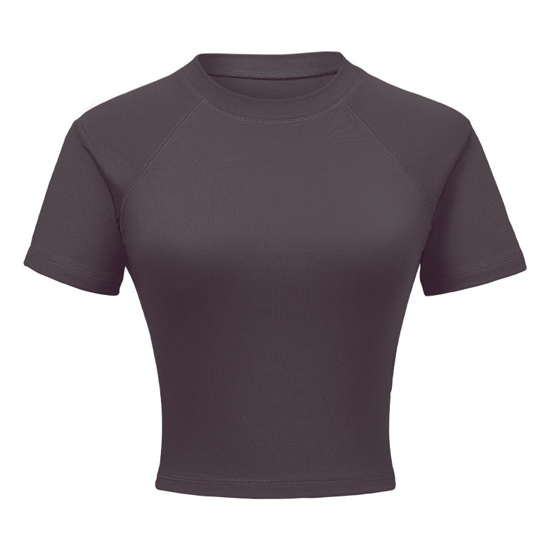 250g Niche Short Hot Girl T-shirt Raglan Sleeve European And American Ins