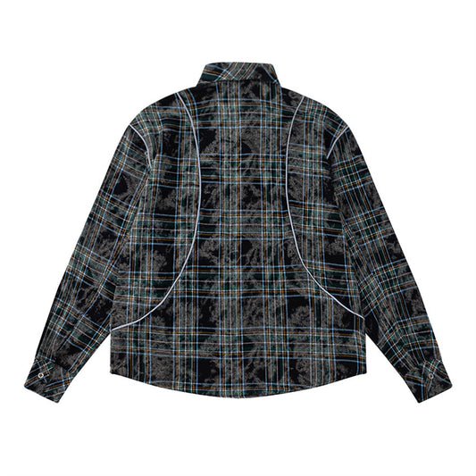 Japanese Loose Casual Long Sleeves Tie-dye Shirt Coat
