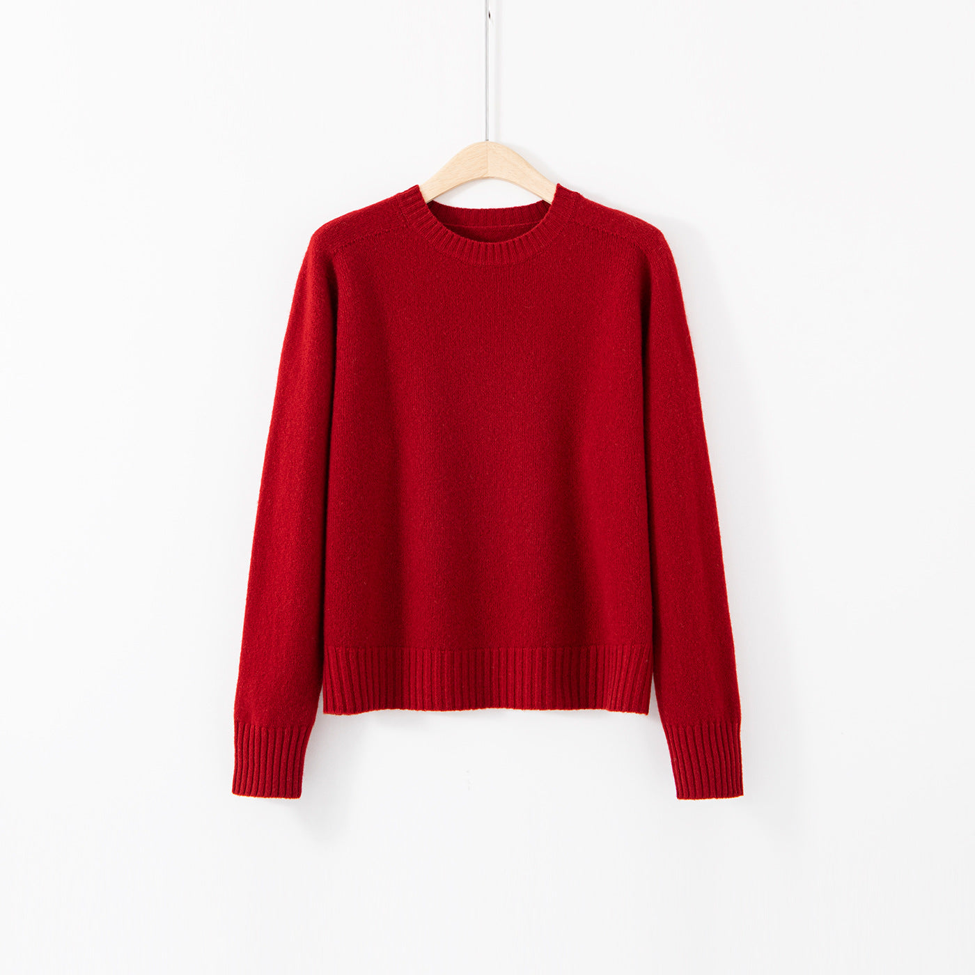 Crew-neck Long-sleeve Top Relaxed-fit Base Layer Effortless Laid-back Style