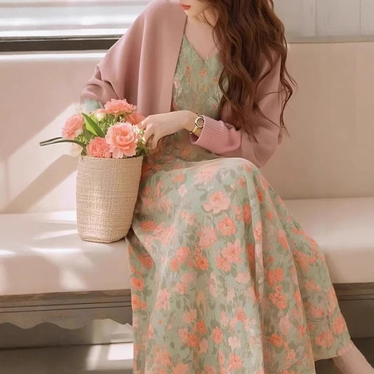 Womens Floral Slip Dress Single Piece