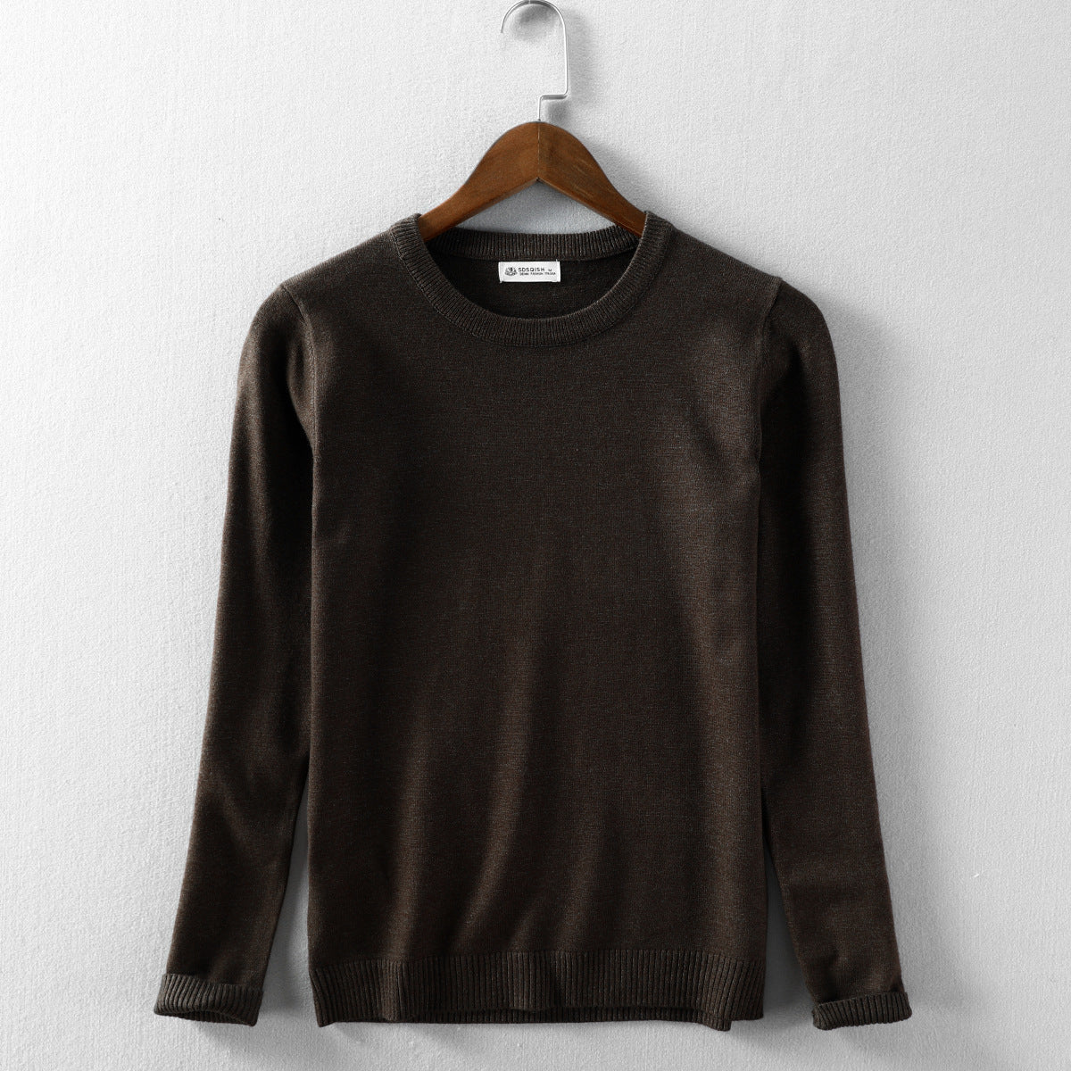 Casual Round Neck Pullover Sweater Slim Fit