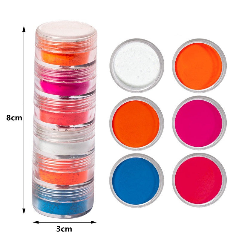 6-color Siamese Pearl Powder Glitter Fluorescent Powder Crystal Glue Silicone Mold